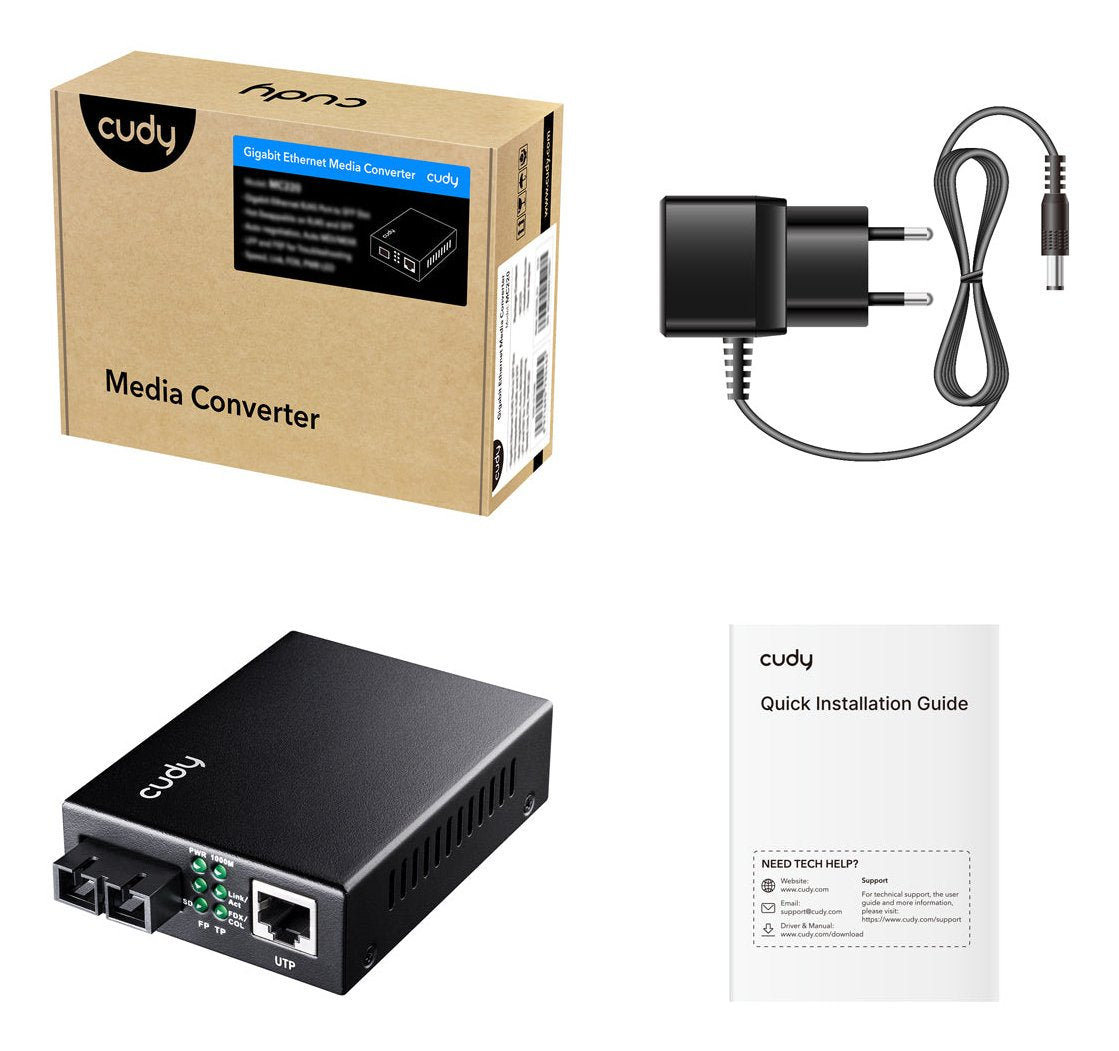 EAN 6971690790455 - Cudy MC100GSA-20 convertidor de medio 1000 Mbit/s 1310 nm Monomodo Negro imagen 3