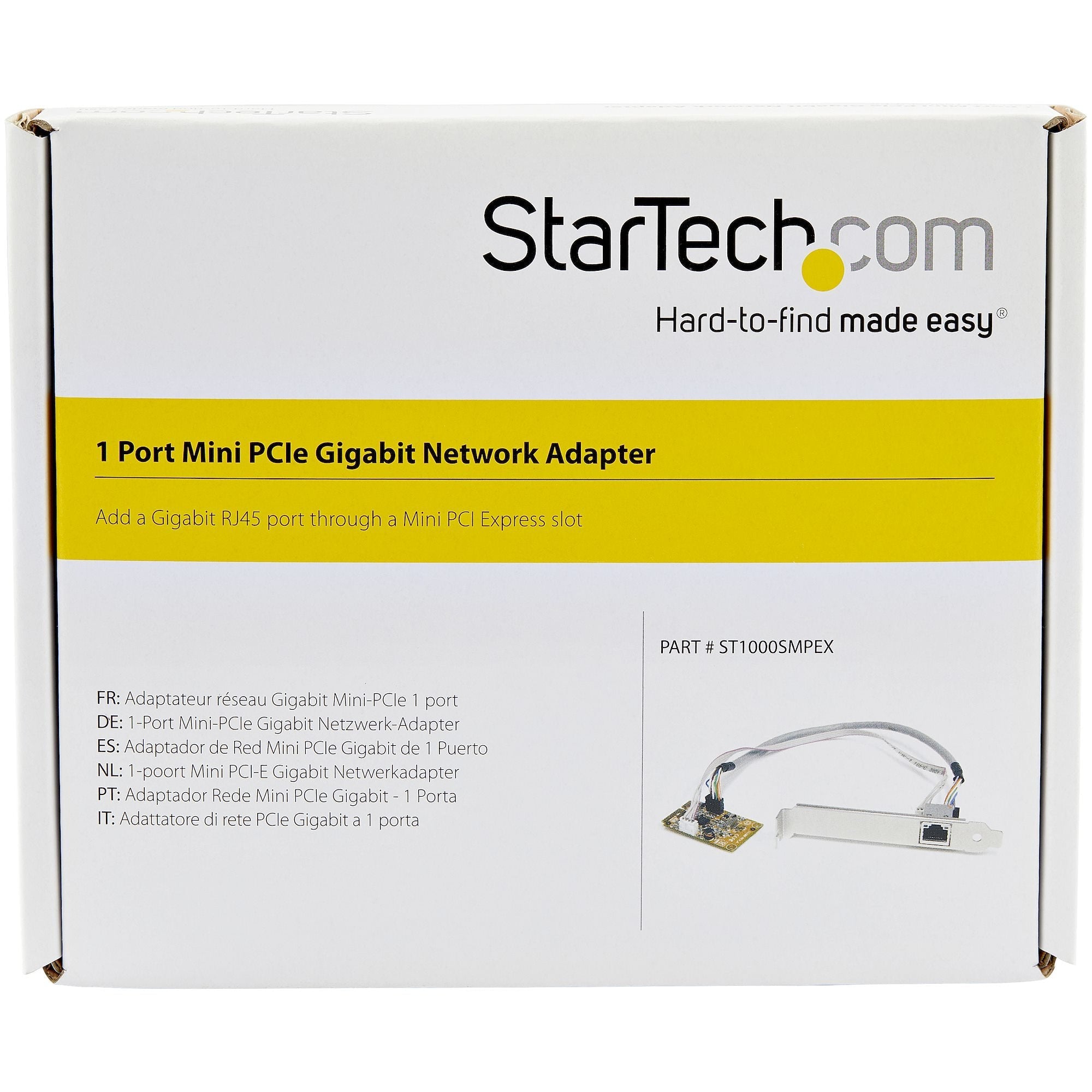 Startech.Com Adaptador Tarjeta De Red Nic Mini Pci Express Pci-E Pcie 1 Puerto Gigabit Ethernet Rj45