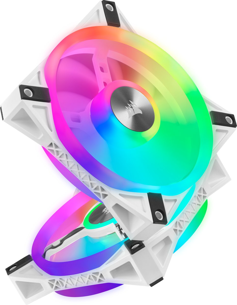Case Acc Fan 12cm Corsair Ql120wh Rgb 3pcs Rgb Pwm 1500rpm 71m³/H 26dba 4pin Triple Pack White