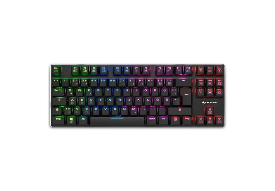 EAN 4044951021512 - Sharkoon PureWriter TKL RGB teclado Juego USB Alemán Negro imagen 1