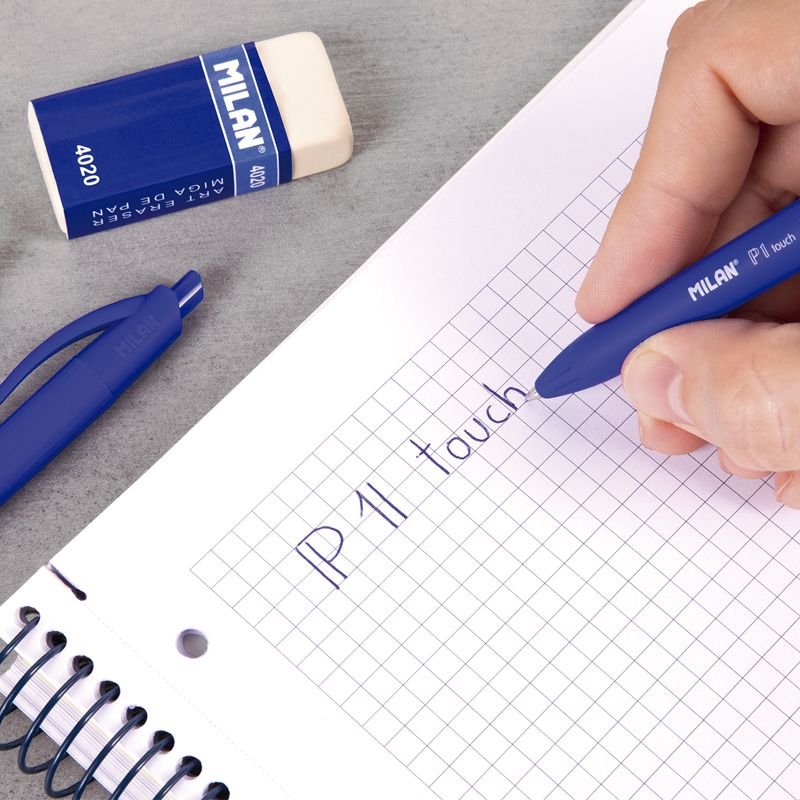 Milan Bolígrafo P1 Touch Stylus Puntero Tinta Azul Caja Expositora De 25 Azul/Negro