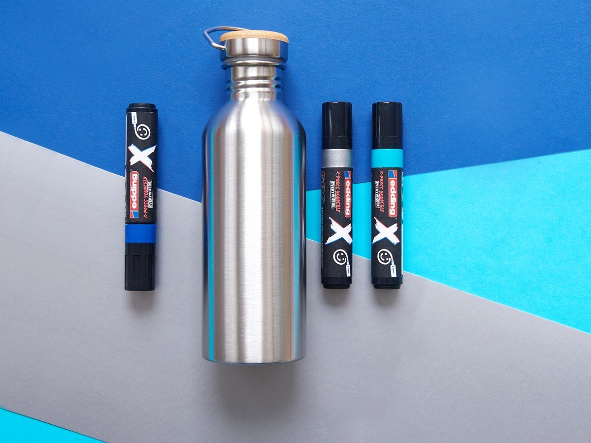 EAN 4057305067104 - Edding 6900 X Multimarker marcador permanente Punta de cincel Azul, Plata, Turquesa 3 pieza(s) imagen 12