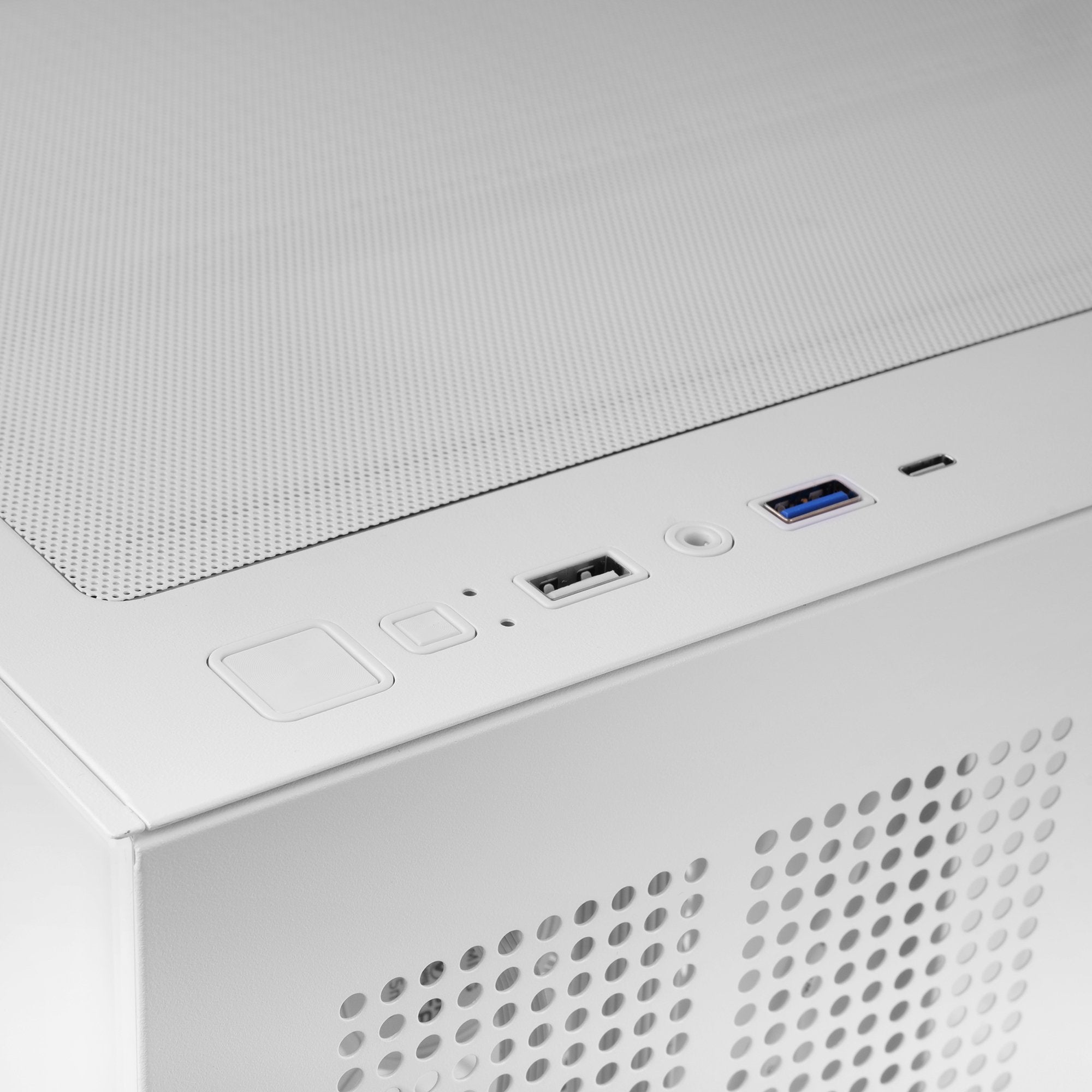 Caja Pc Atx Mars Gaming Mcv5w Cristal Templado Panoramico Argb Gpu 416mm Blanco