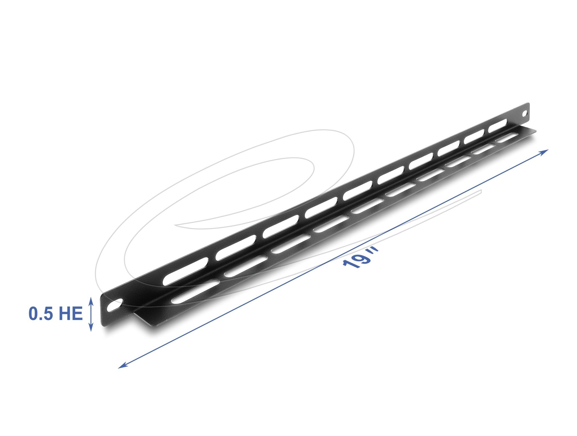 Delock 19" 0,5he Panel L-Form 22mm Mit Cablebinderbef. Blck