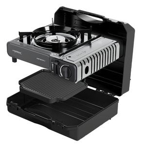 Estufa De Gas Campingaz Camp'Bistro 3 Con Parrilla Plateada/Gris, Estufa De Un Fuego De 2,2 Kw, Modelo 2025 2214202