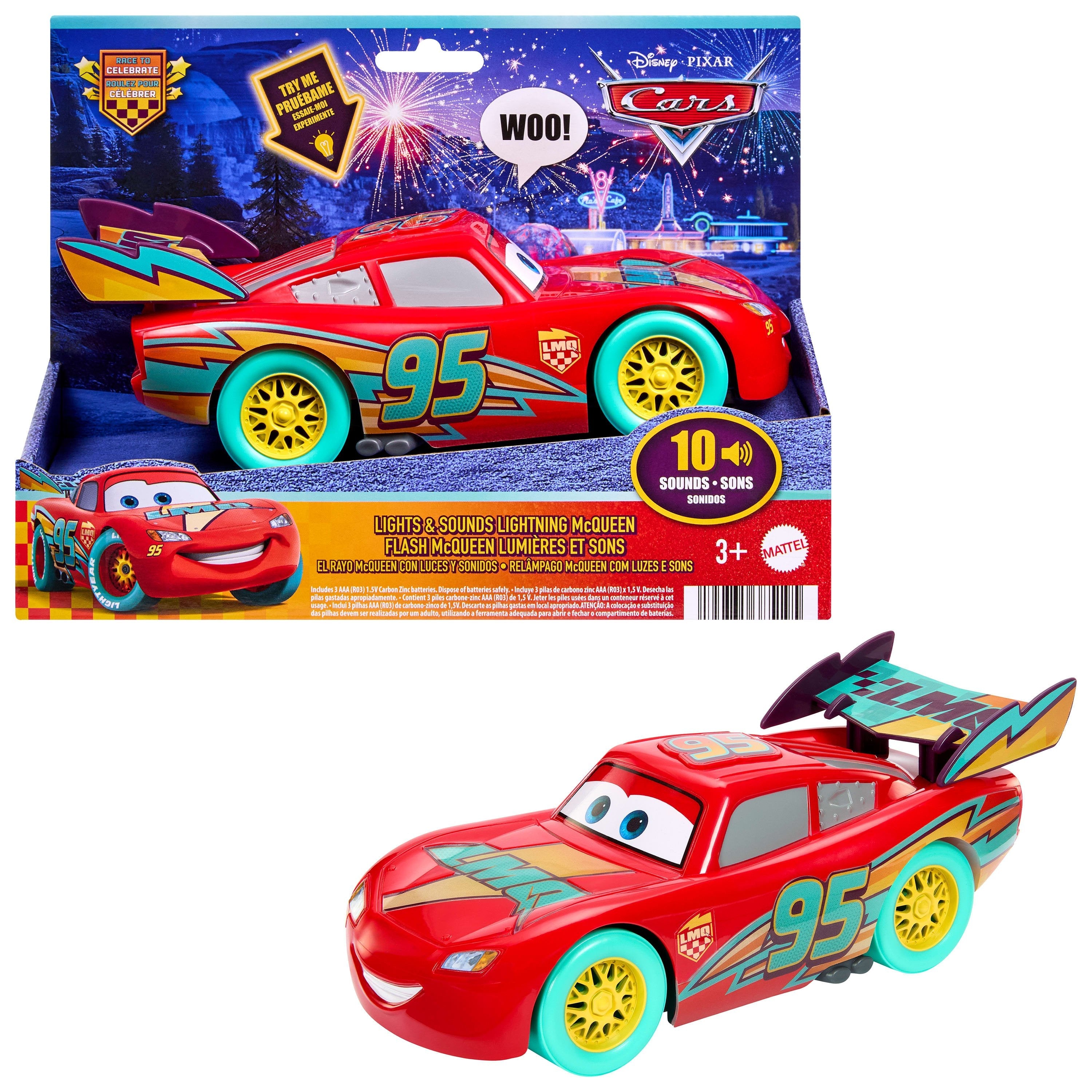 Coche Rayo Mcqueen Cars Disney Pixar Luces Y Sonido