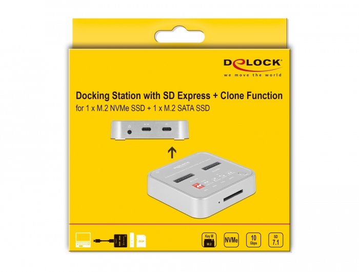 EAN 4043619641383 - DeLOCK 64138 base de conexión para disco duro Plata imagen 5