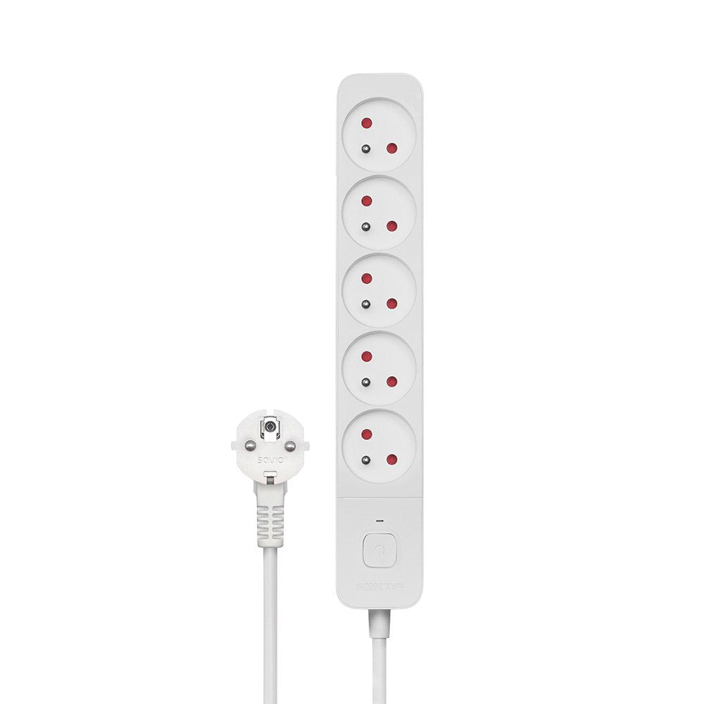 Regleta De 5 Enchufes 3m Blanco Savio Lz-09
