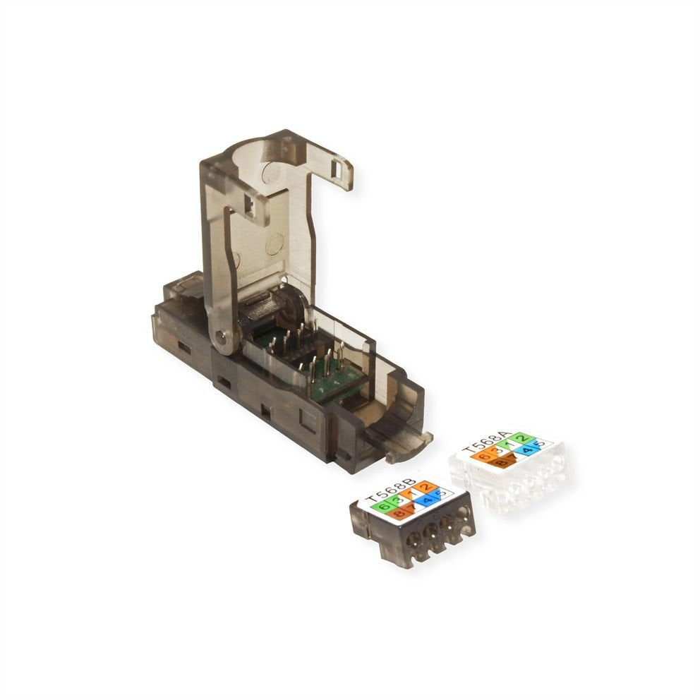 EAN 7630049610088 - VALUE 26.99.0372 conector RJ45 Negro, Transparente imagen 3