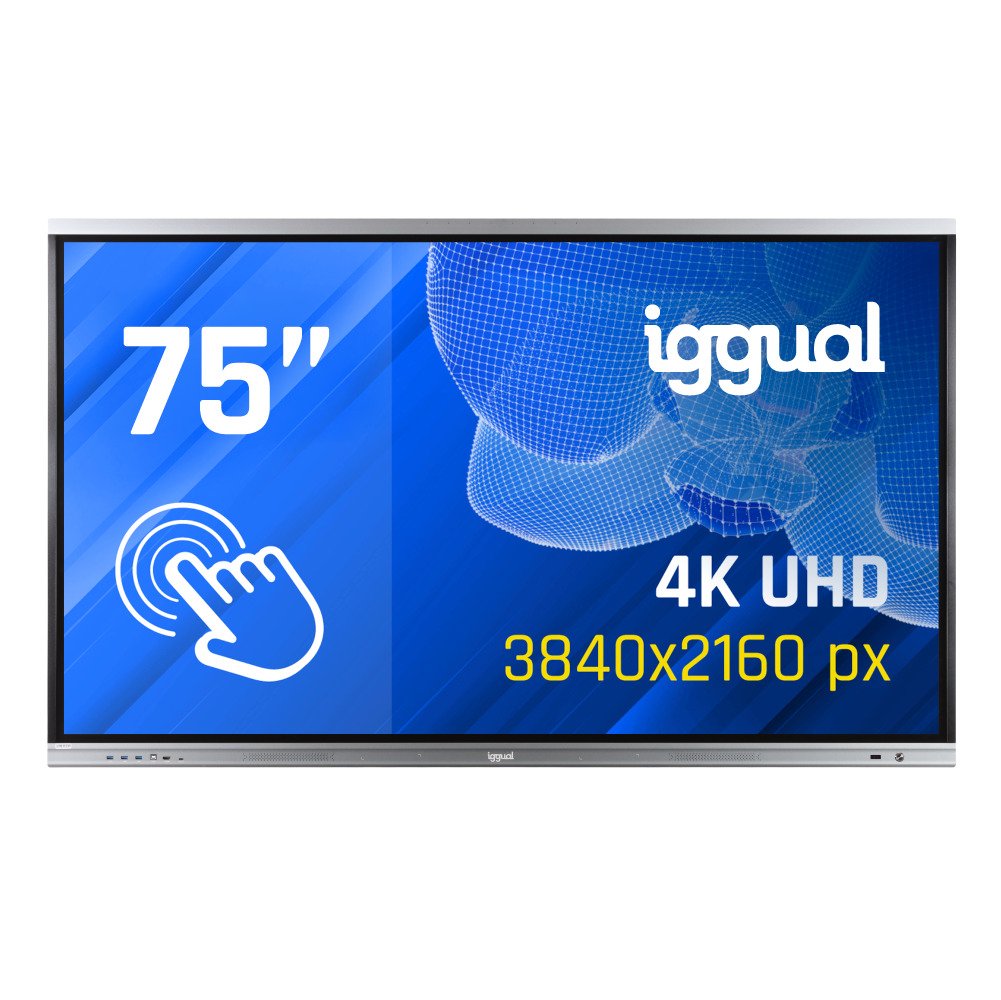 EAN 8435364318812 - iggual Orchid 75" Panel plano interactivo 190,5 cm (75") LED Wifi 400 cd / m² 4K Ultra HD Negro Pantalla imagen 1