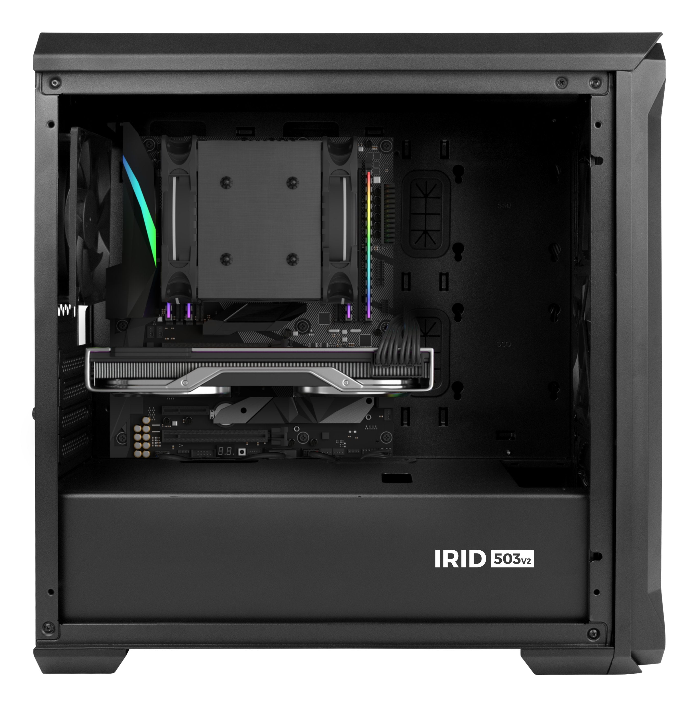 Caja Pc Natec Gaming Genesis Irid 503 Matx 1xusb 3.0 2xusb 2.0 S/F Cristal Templado
