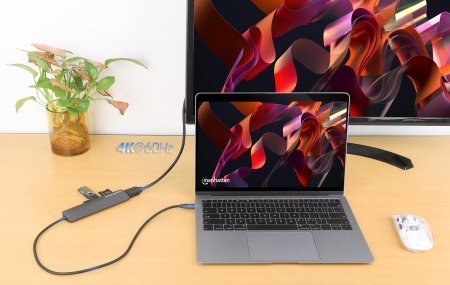 Manhattan Usb-C Pd A Hdmi 7-In-1 4k Dockingmation Gris