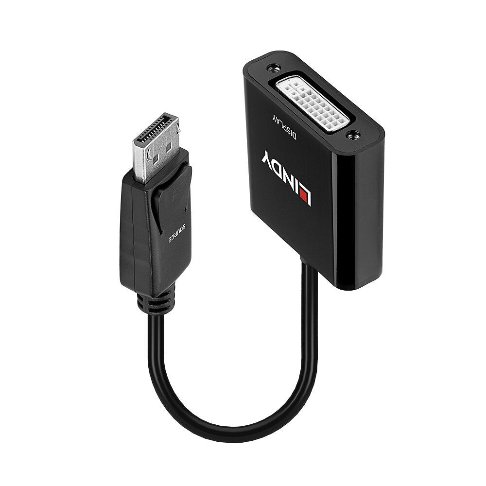 Lindy 41734 Adaptador Displayport A Dvi-D Negro 0,17 M