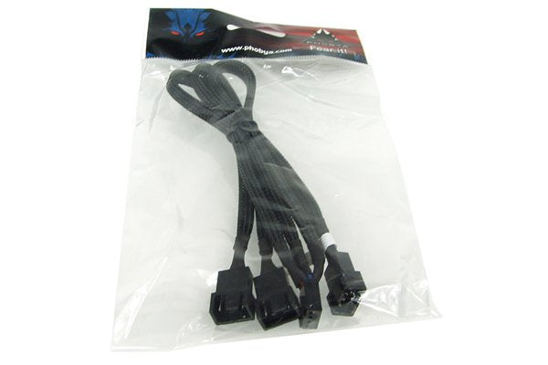 Cable 3 A 1 Pwm Phobya 30 Cm Negro 4pin Pwm A 3x4pin Pwm/Termorretractil 81098