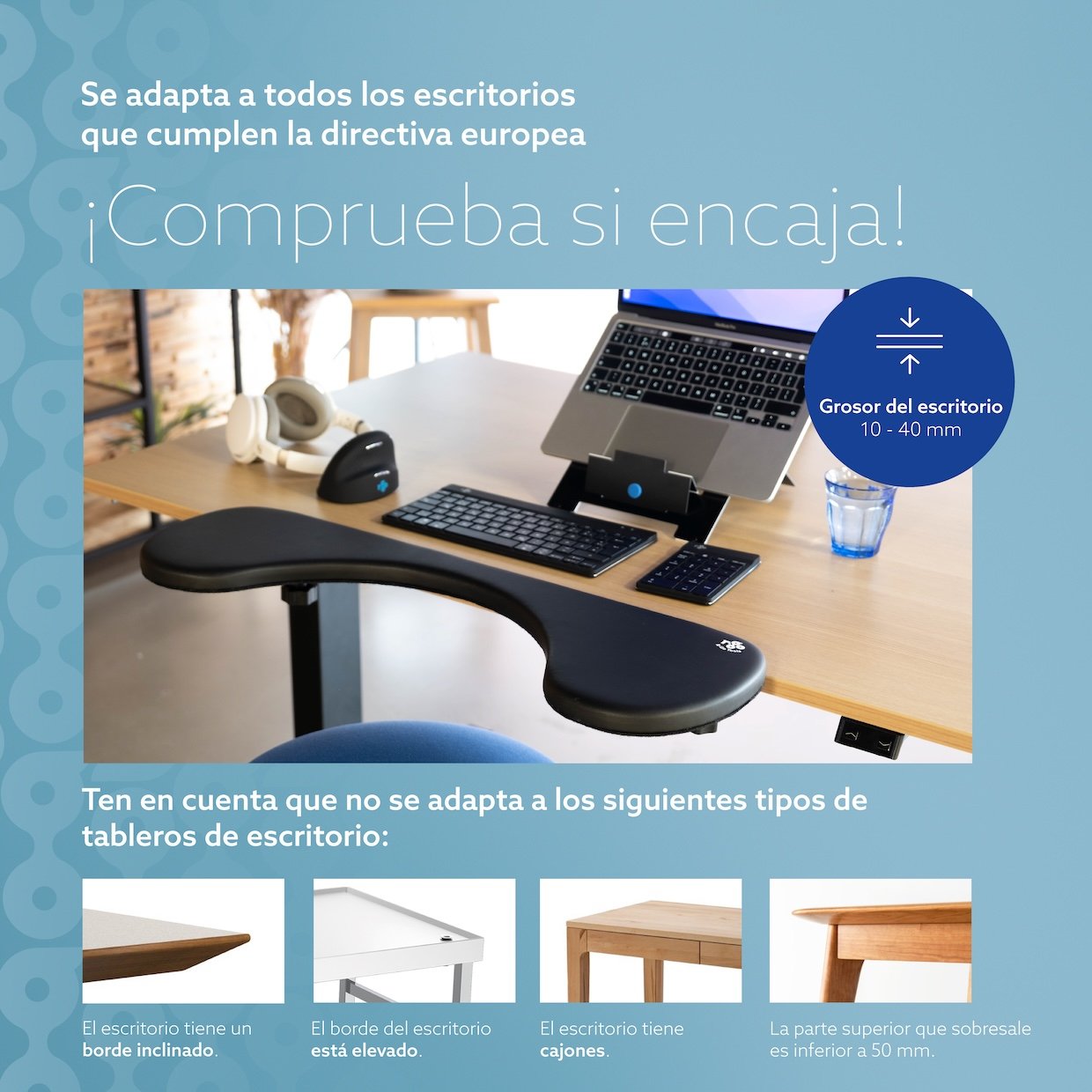 EAN 8719274490197 - R-Go Tools RGOARMC descansa muñecas Cuero vegano imagen 12
