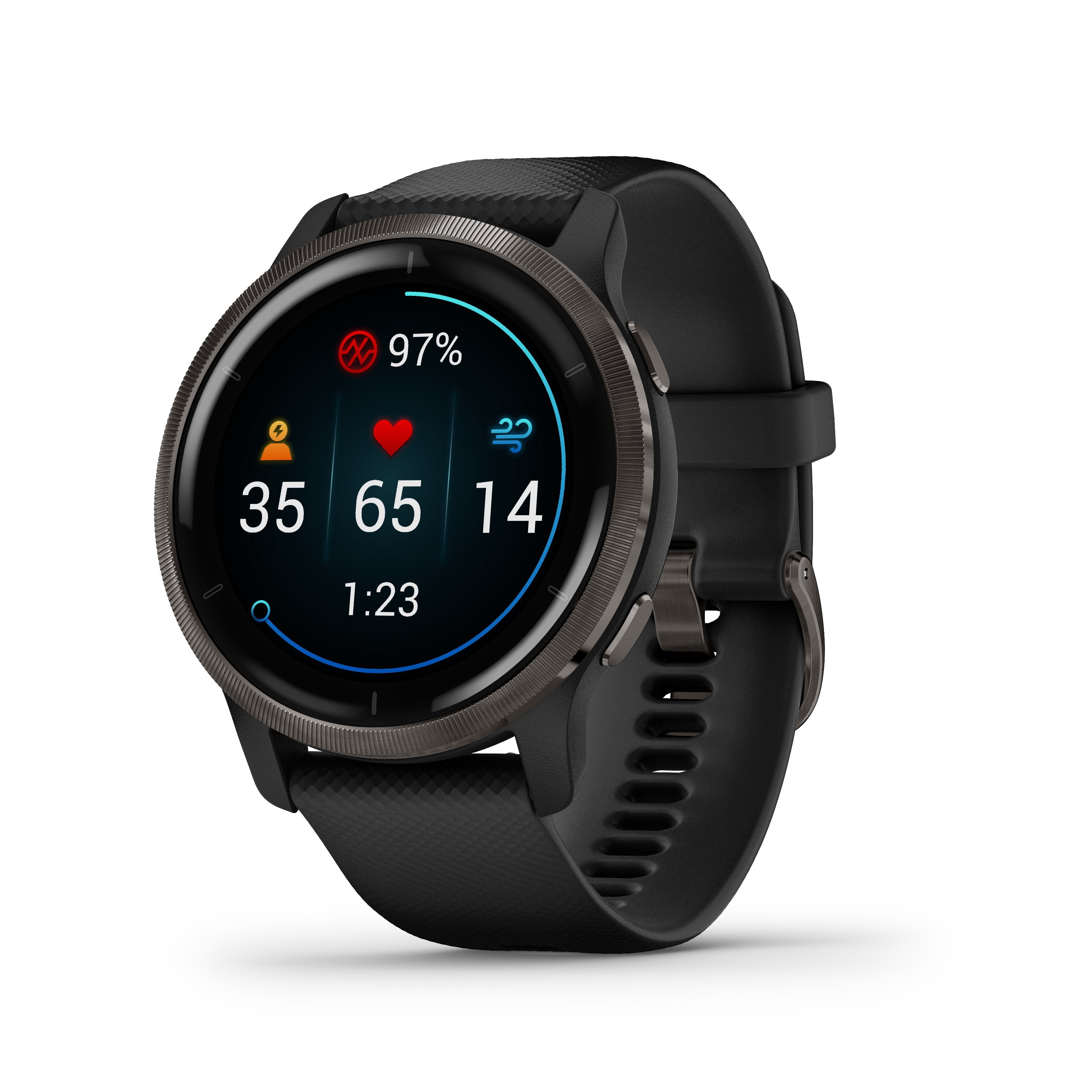 Garmin Venu 2 Negro/Pizarra Smartwatch Multideporte Wifi Gps Integrado Frecuencia Actividad Sueño 45 Mm