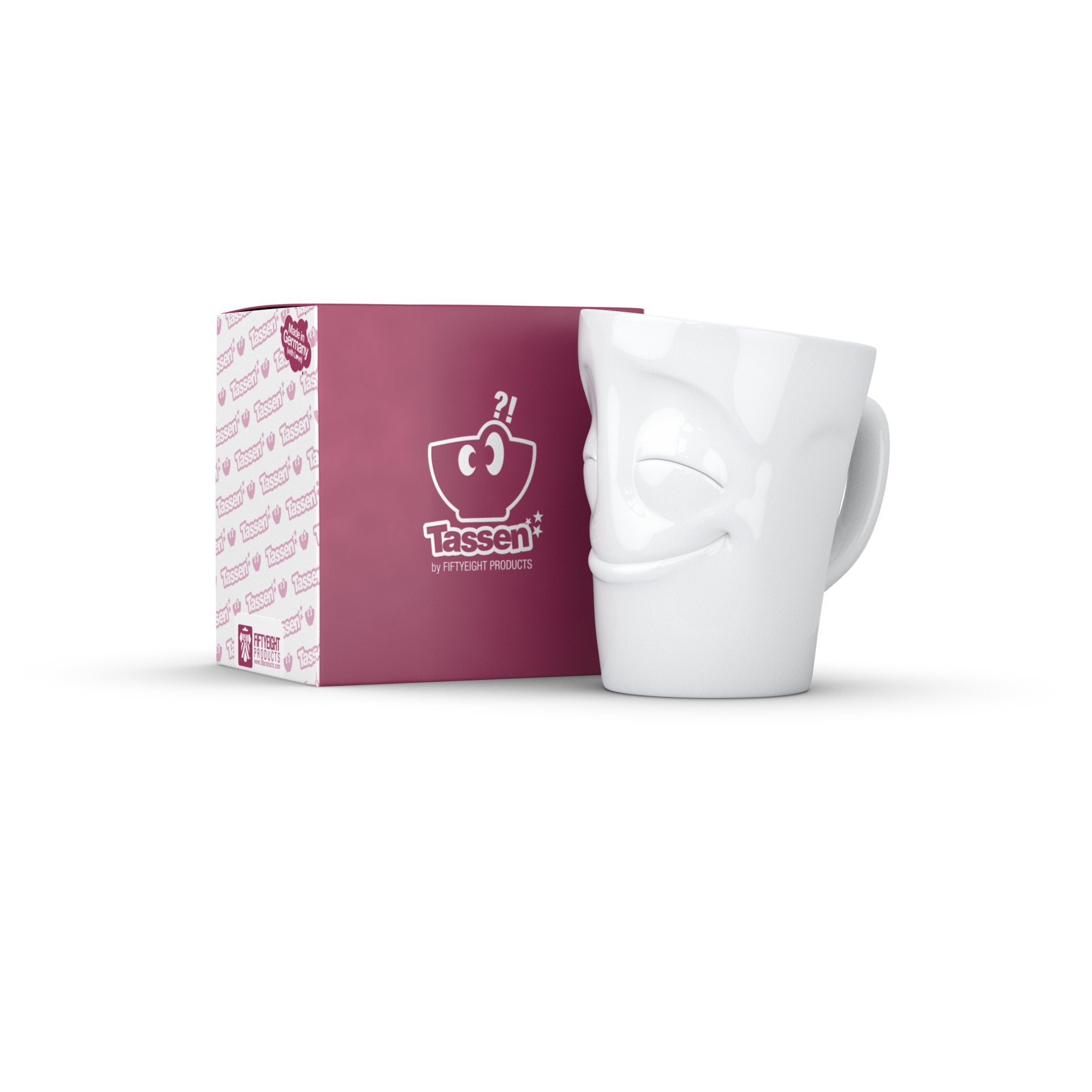 Fiftyeight Henkelbecher 350ml - Vergnügt Blanco