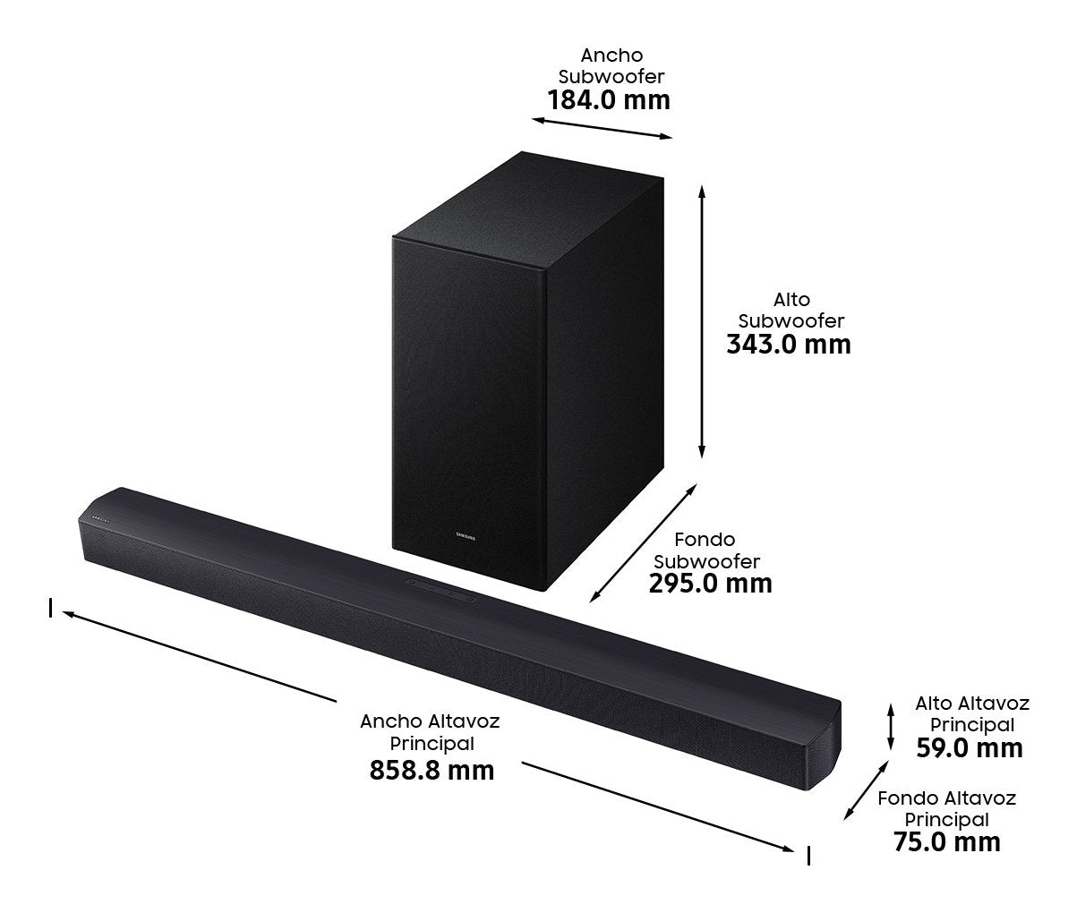 Barra De Sonido Con Bluetooth Samsung B450f Serie B 2.1 2025 2.1
