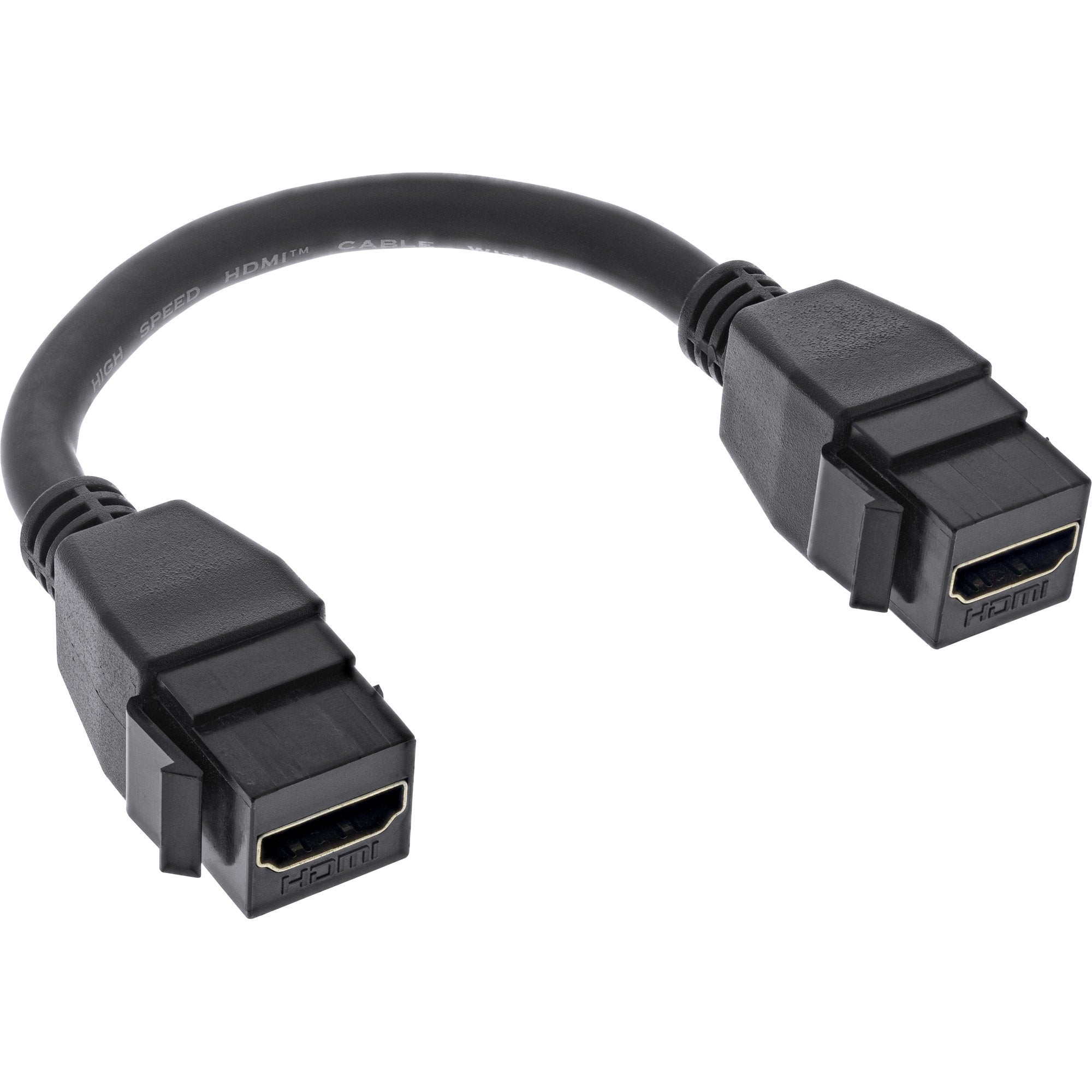 Inline Hdmi 2x Keystone Cable 4k/60hz, Hdmi A Hembra/Hembra, Negro, 0,2 M