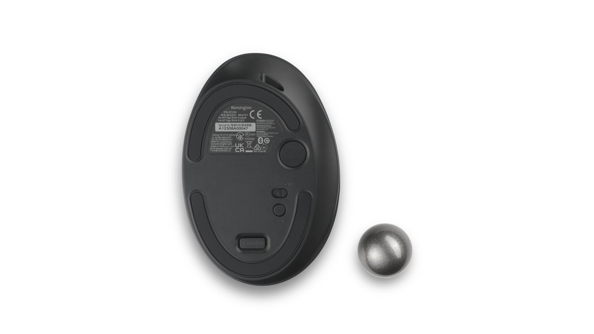 Raton Kensington K72196ww Pro Fit Ergo Tb550 Trackball