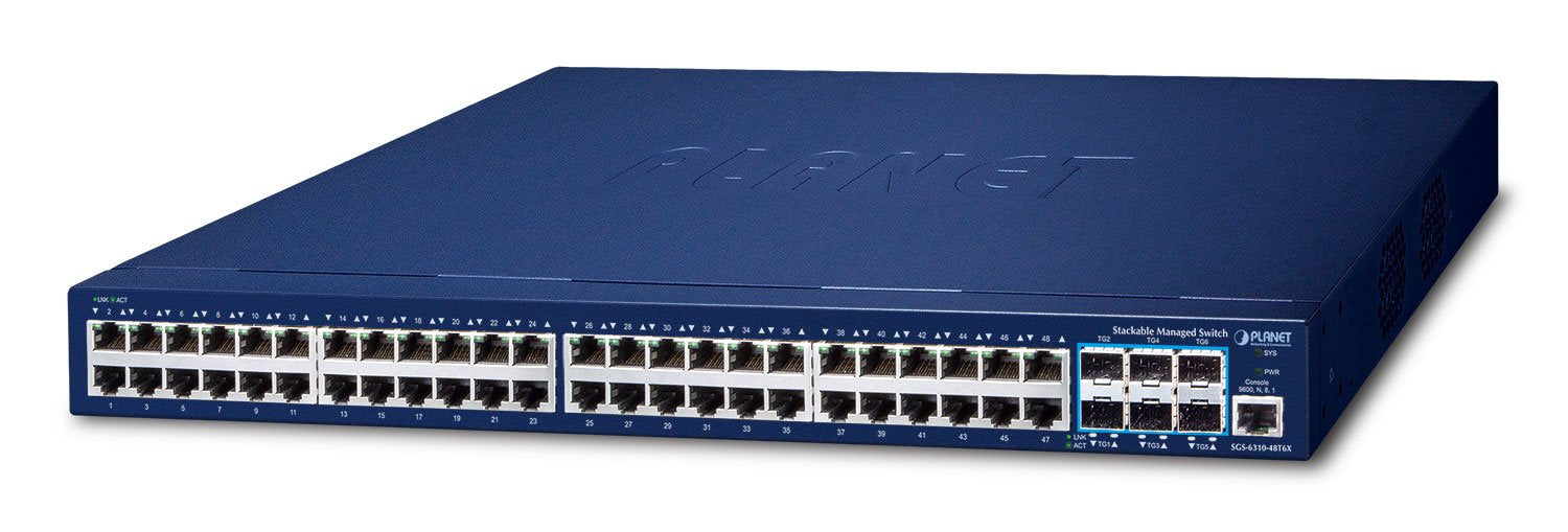 EAN 4711605286695 - PLANET SGS-6310-48T6X switch Gestionado L3 Gigabit Ethernet (10/100/1000) 1U Azul imagen 1
