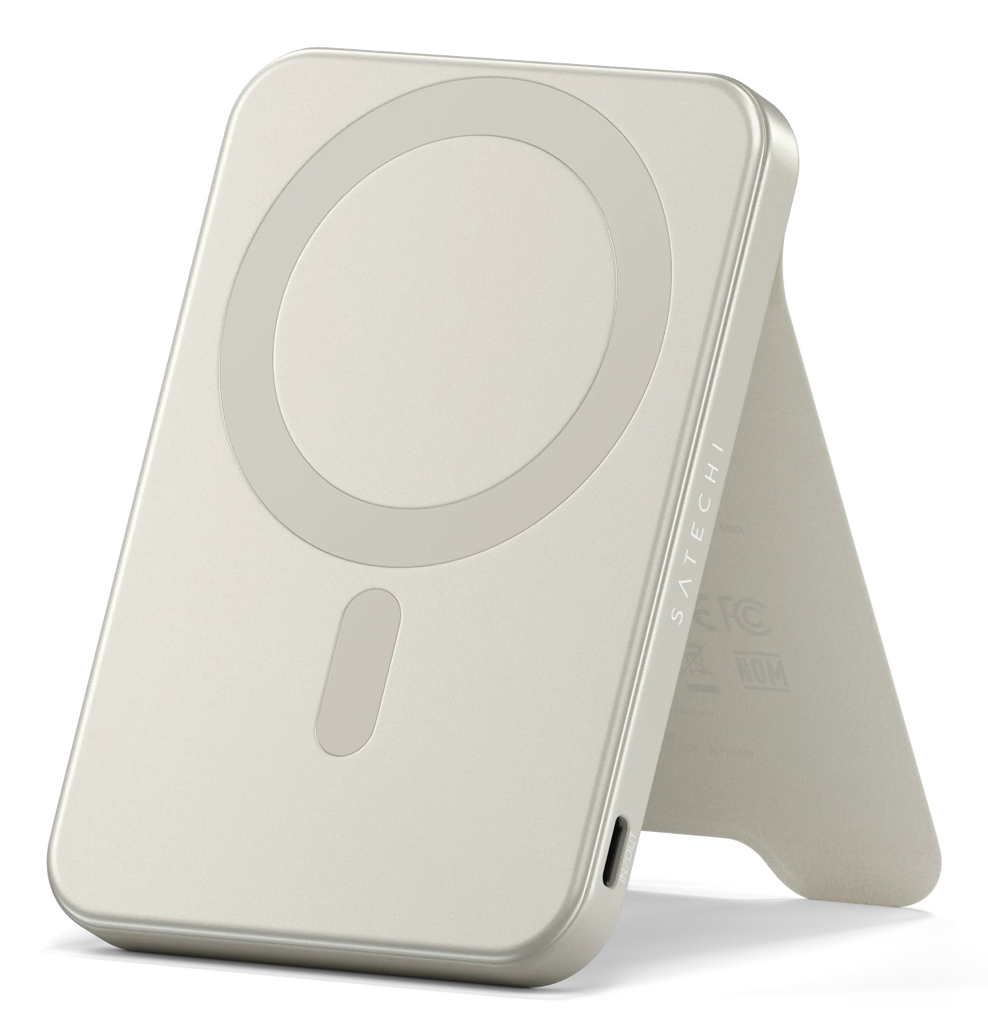 Satechi St-B5q2sw Batería Externa 5000 Mah Cargador Inalámbrico Arena