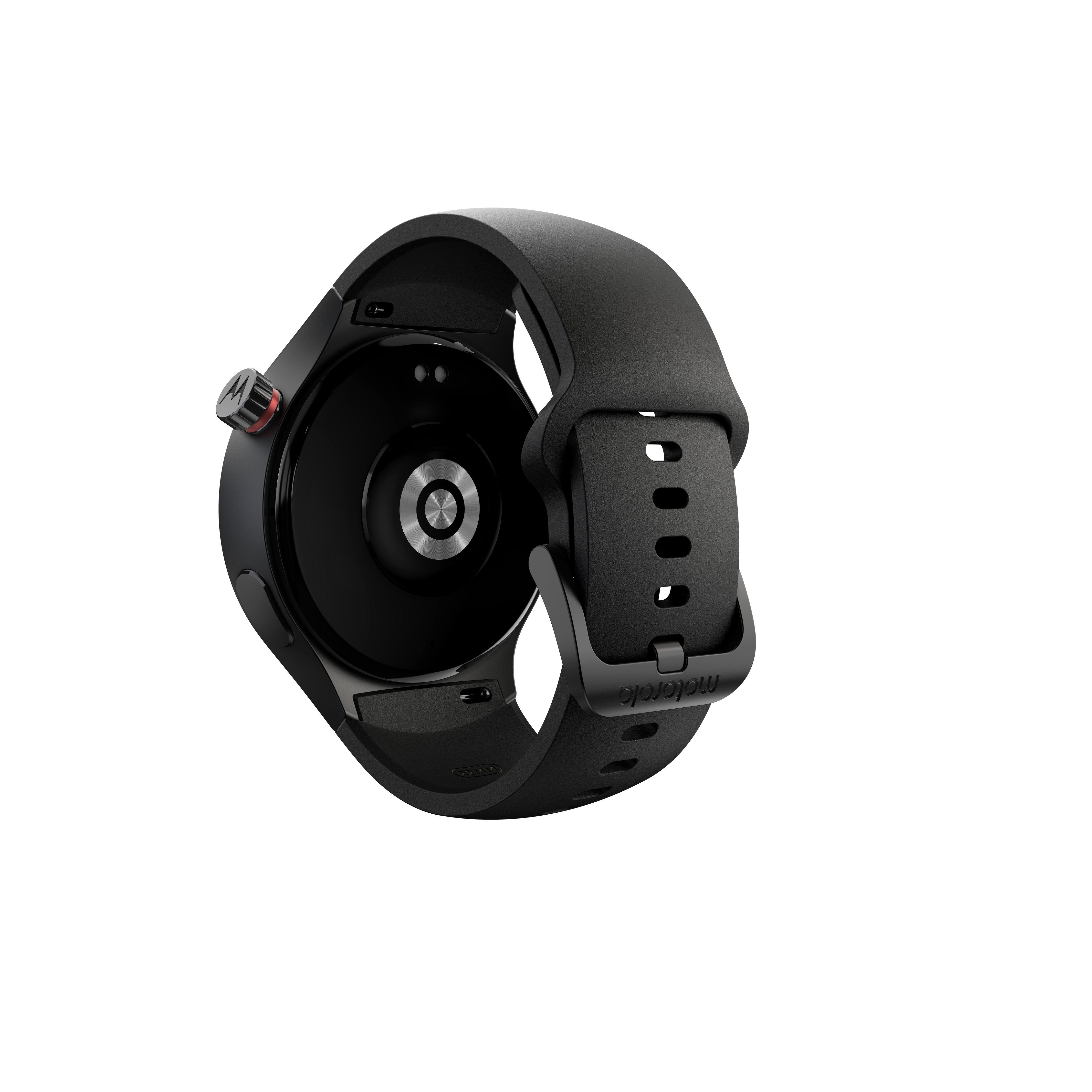 Motorola Moto Watch Negro Mate Reloj Inteligente Con Banda Silicona Pantone Volcanic Ash Pantalla Luminosa 1.4" 4 Gb Bluetooth 40 G