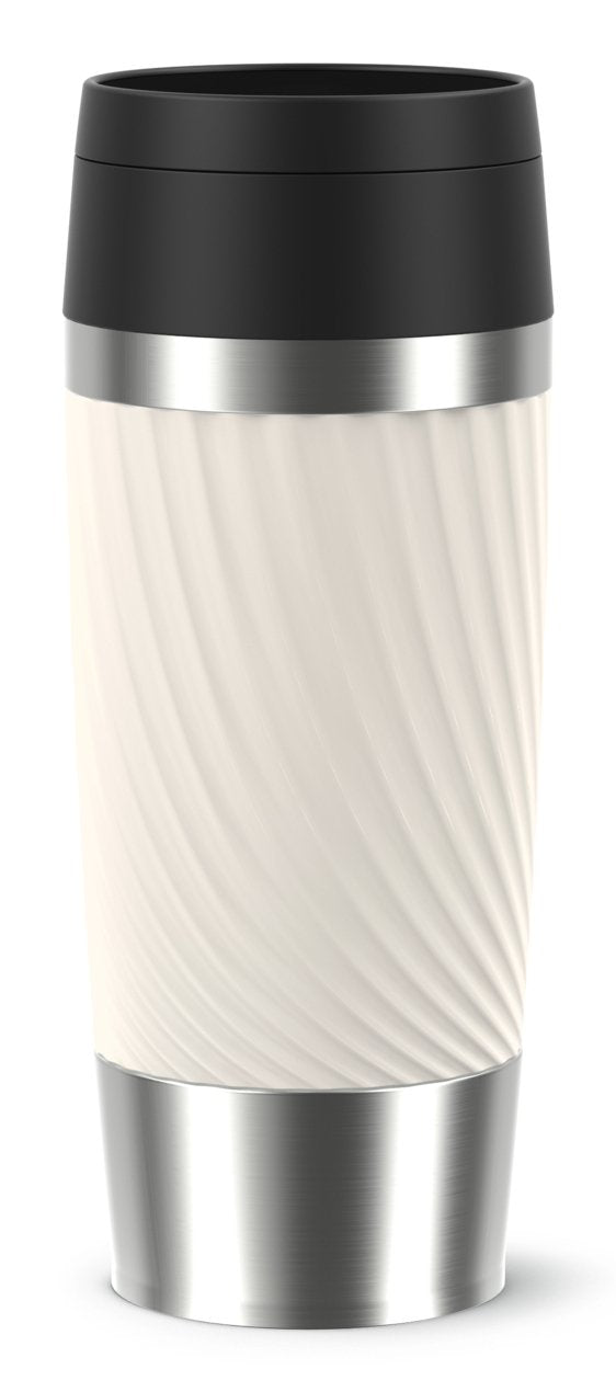 Emsa Travel Mug Classic Twist (Creme/Edelstahl, 0,36 Liter) N2025400
