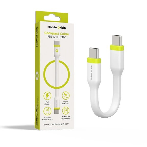Mobile Origin Compact Cable Usb-C To Usb-C White 10cm