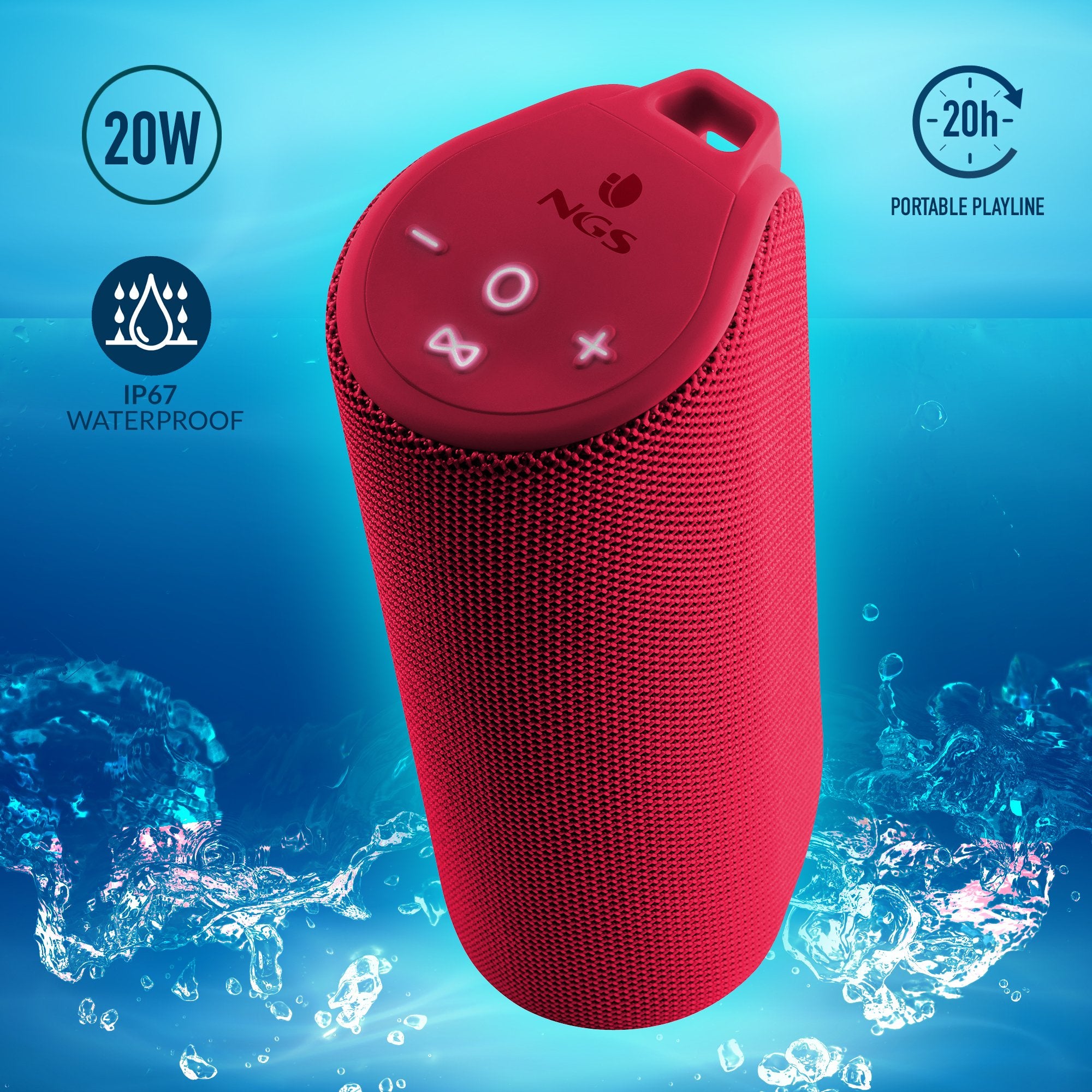 EAN 8435430618662 - NGS ROLLER REEF Altavoz portátil estéreo Rojo 10 W imagen 8