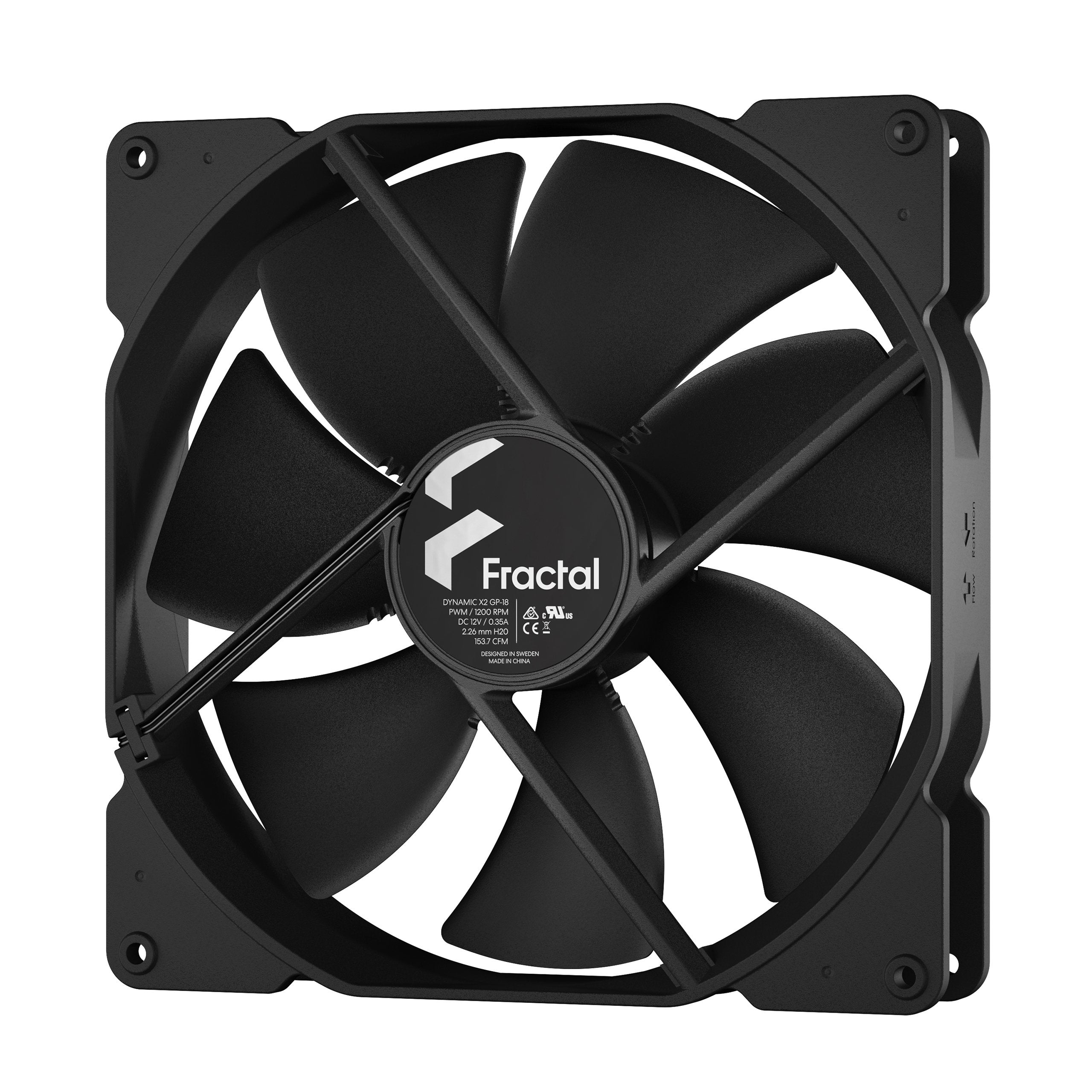 EAN 7340172702573 - Fractal Design Dynamic X2 GP-18 PWM Carcasa del ordenador Ventilador 18 cm Negro 1 pieza(s) imagen 2