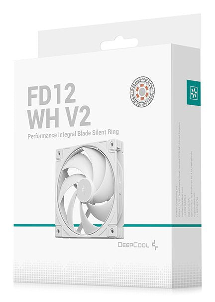 Ventilador Pc Deepcool Fd12 Wh V2 (Blanco, 120 Mm) R-Fd12v2-Whnpn1-G