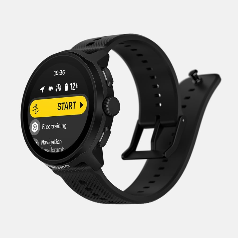 Reloj Deportivo Suunto Run Silicone All Black 1.32 " Gorilla Glass Correa De Silicona