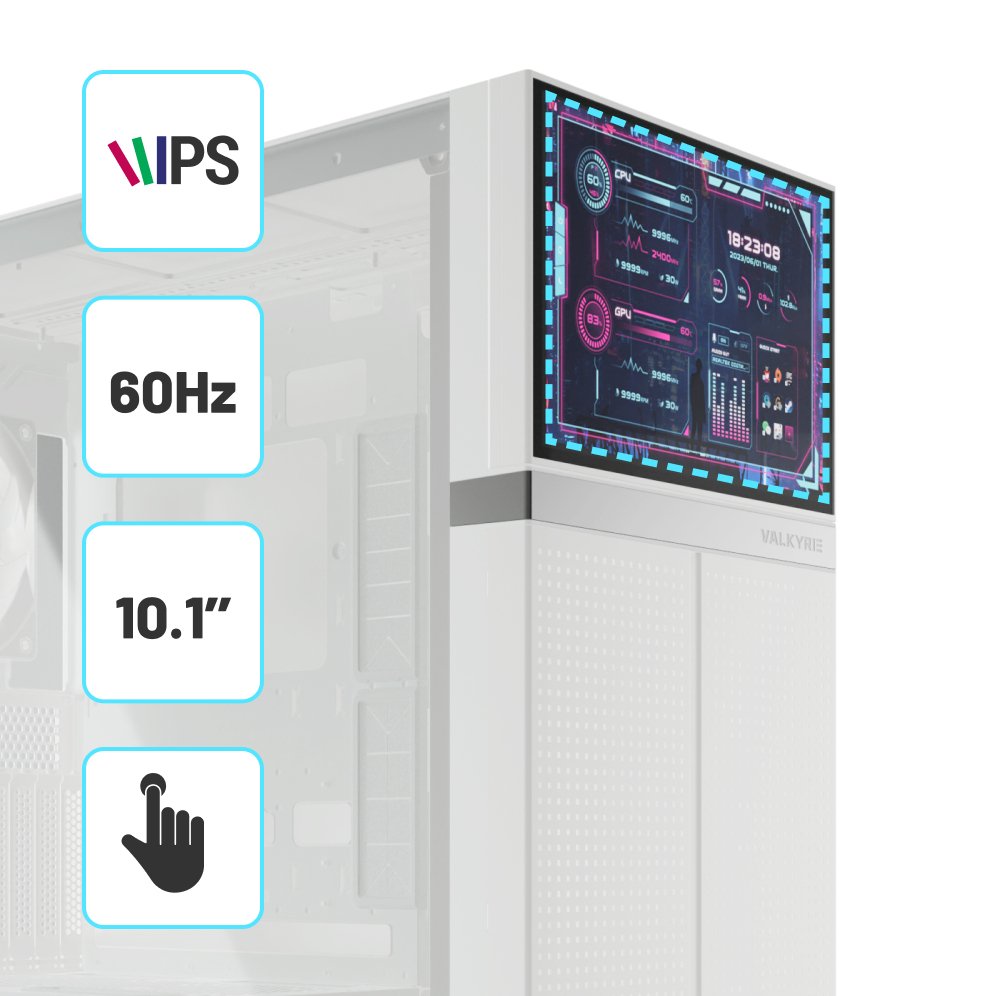 EAN 5298003821028 - Valkyrie VK02 LCD White Midi Tower Blanco imagen 12