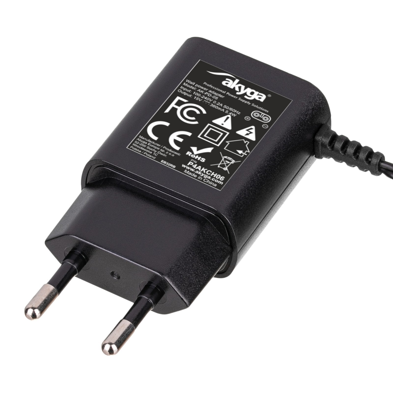 EAN 5901720136473 - Akyga AK-PD-05 adaptador e inversor de corriente Interior 5,4 W Negro imagen 3