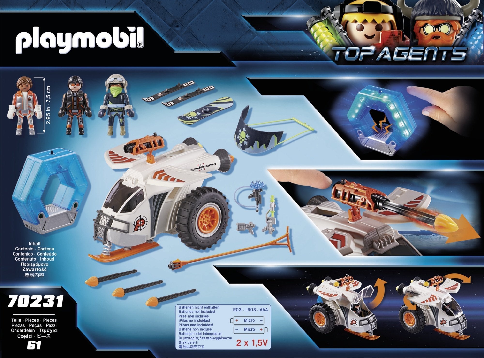Playmobil Top Agents 70231 Spy Team Snow Glider