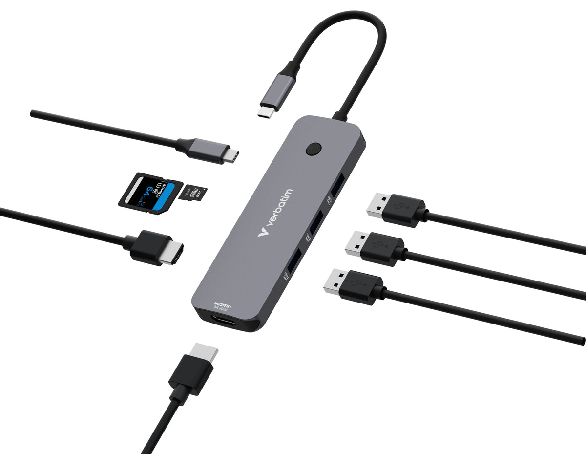 EAN 0023942321514 - Verbatim CMH-08 USB Tipo C 5000 Mbit/s Plata imagen 1
