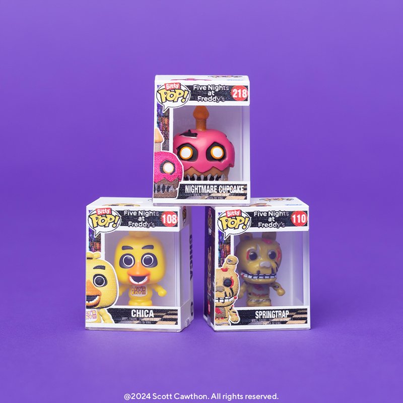 Blister 4 Figuras Bitty Pop Five Nights At Freddys Foxy