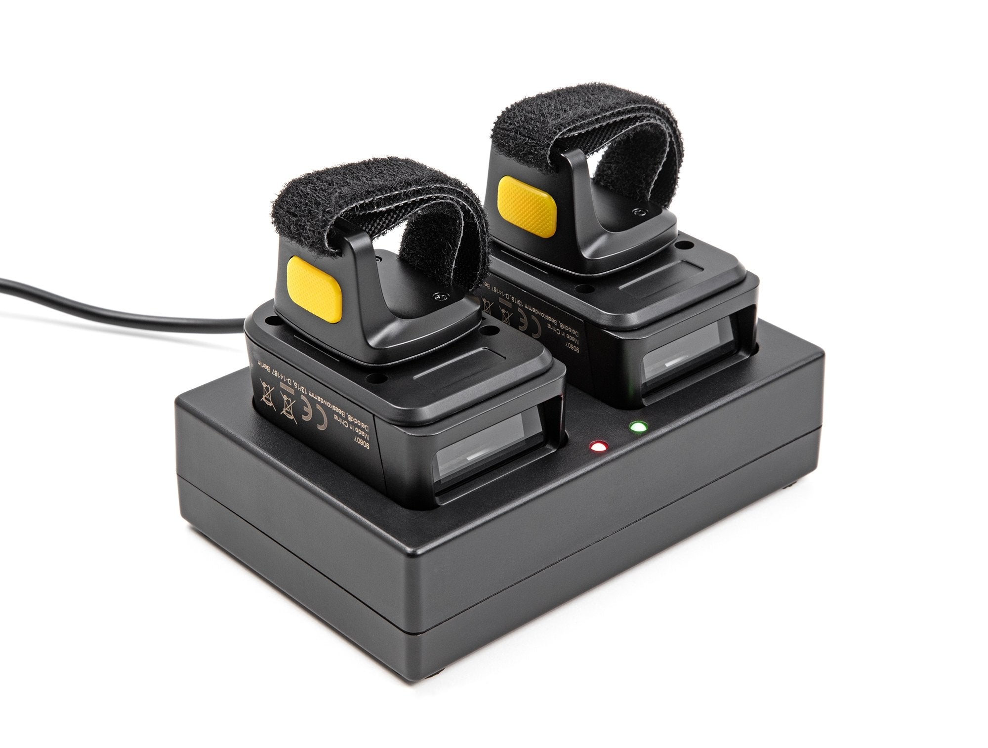 Delock 90610 Escáner De Código De Barras De Anillo 1d Y 2d Con 2,4 Ghz O Bluetooth (2 Piezas) + Estación De Carga