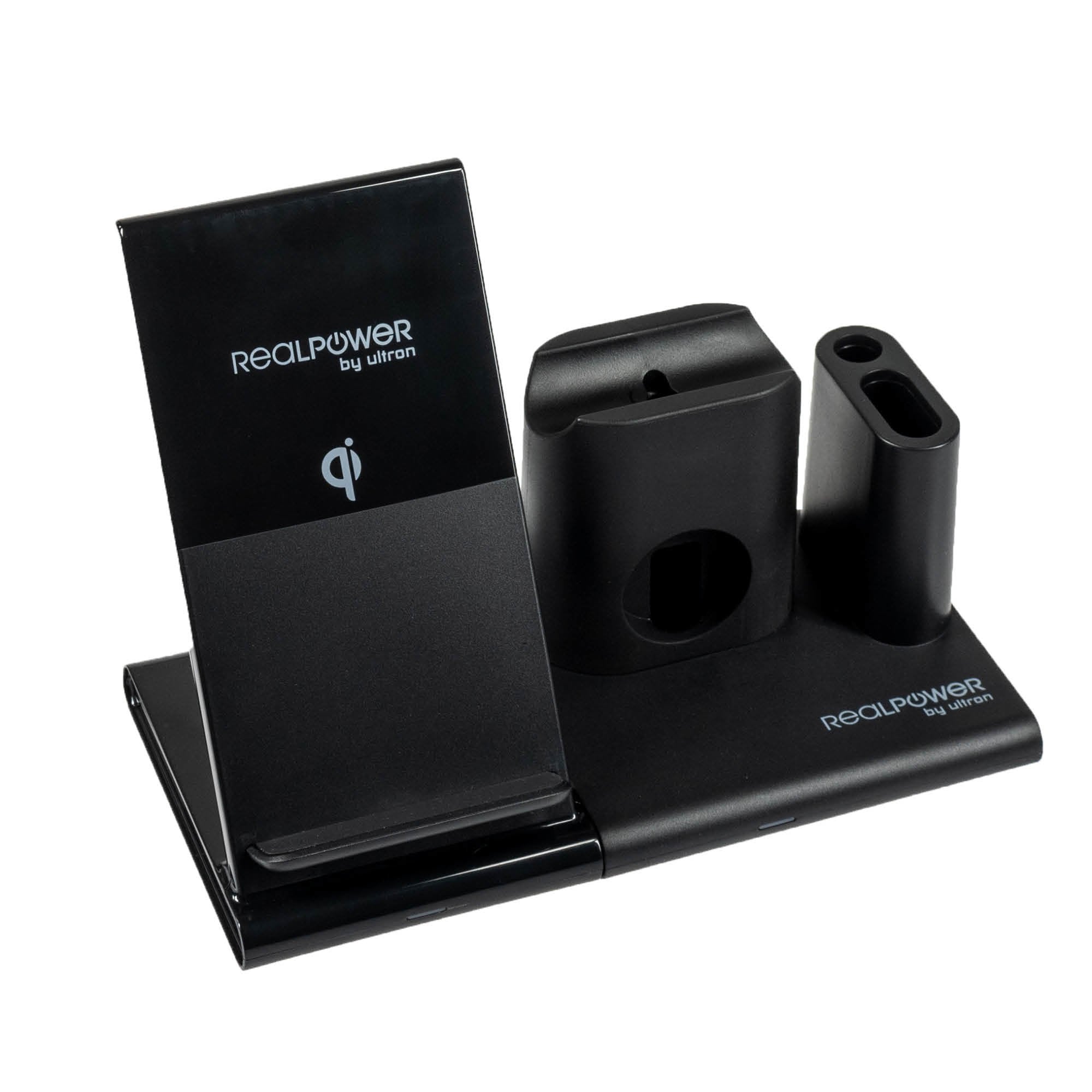 EAN 4040895010612 - RealPower ChargeAIR Connect Smartphone, Reloj inteligente, Tableta Negro USB Cargador inalámbrico Interio imagen 2