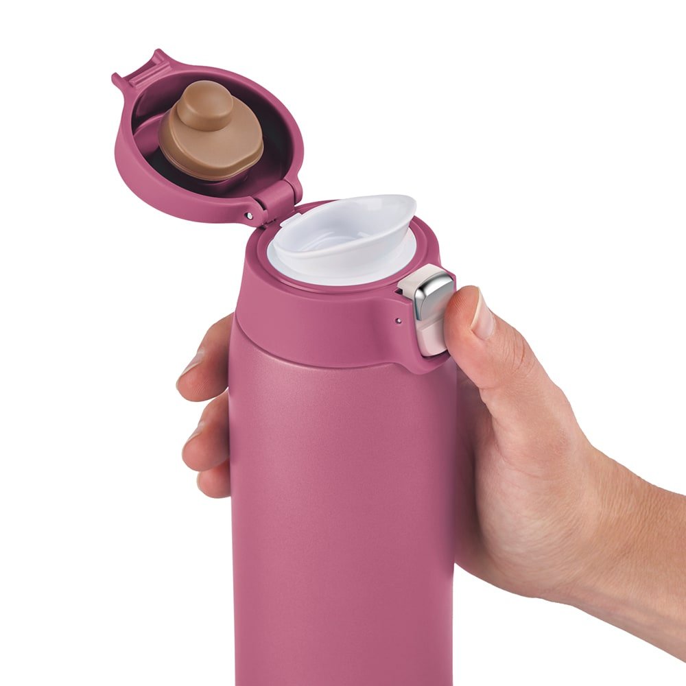 Emsa Travel Mug Taza Térmica Ligera 0,4 Litros Rosa, Tapa Abatible N2151100