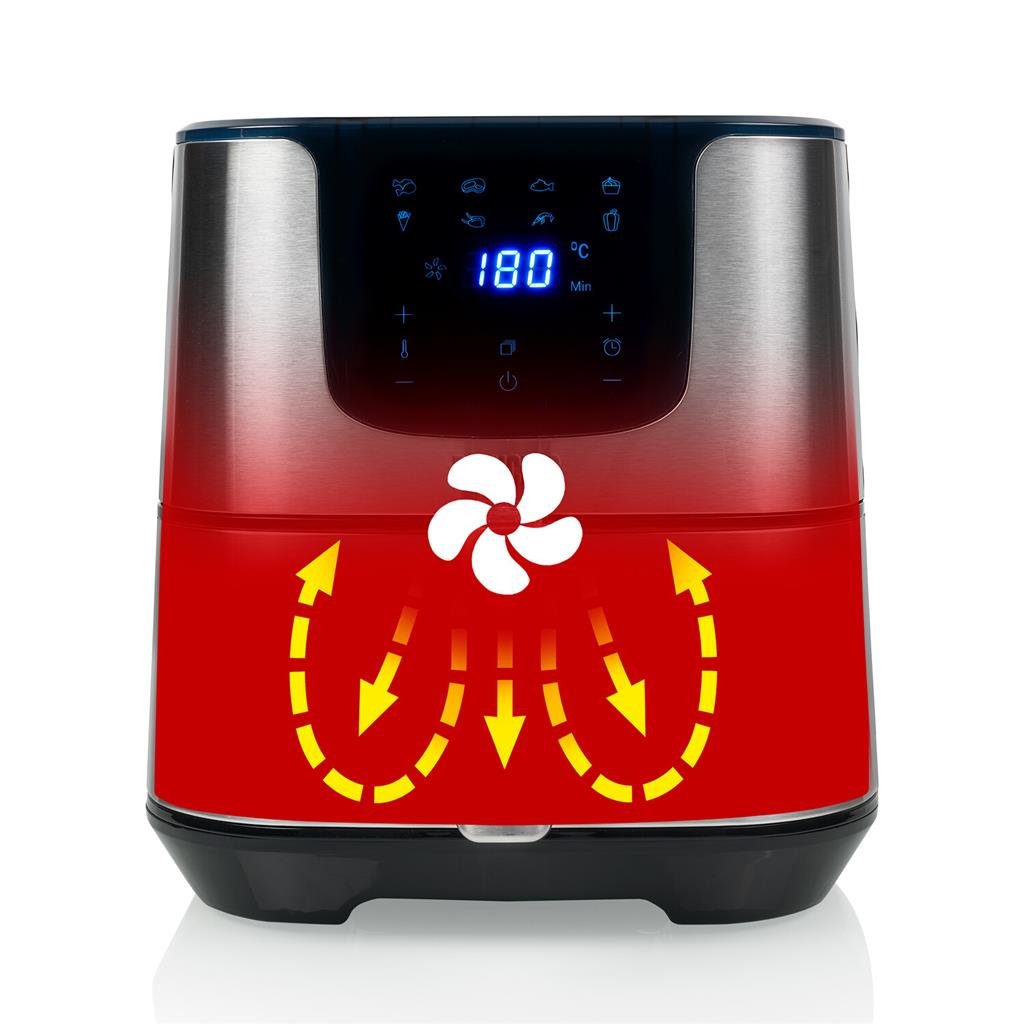 EAN 8712836973930 - Princess 183312 Sencillo 5,5 L Independiente 1700 W Freidora de aire caliente Plata imagen 5