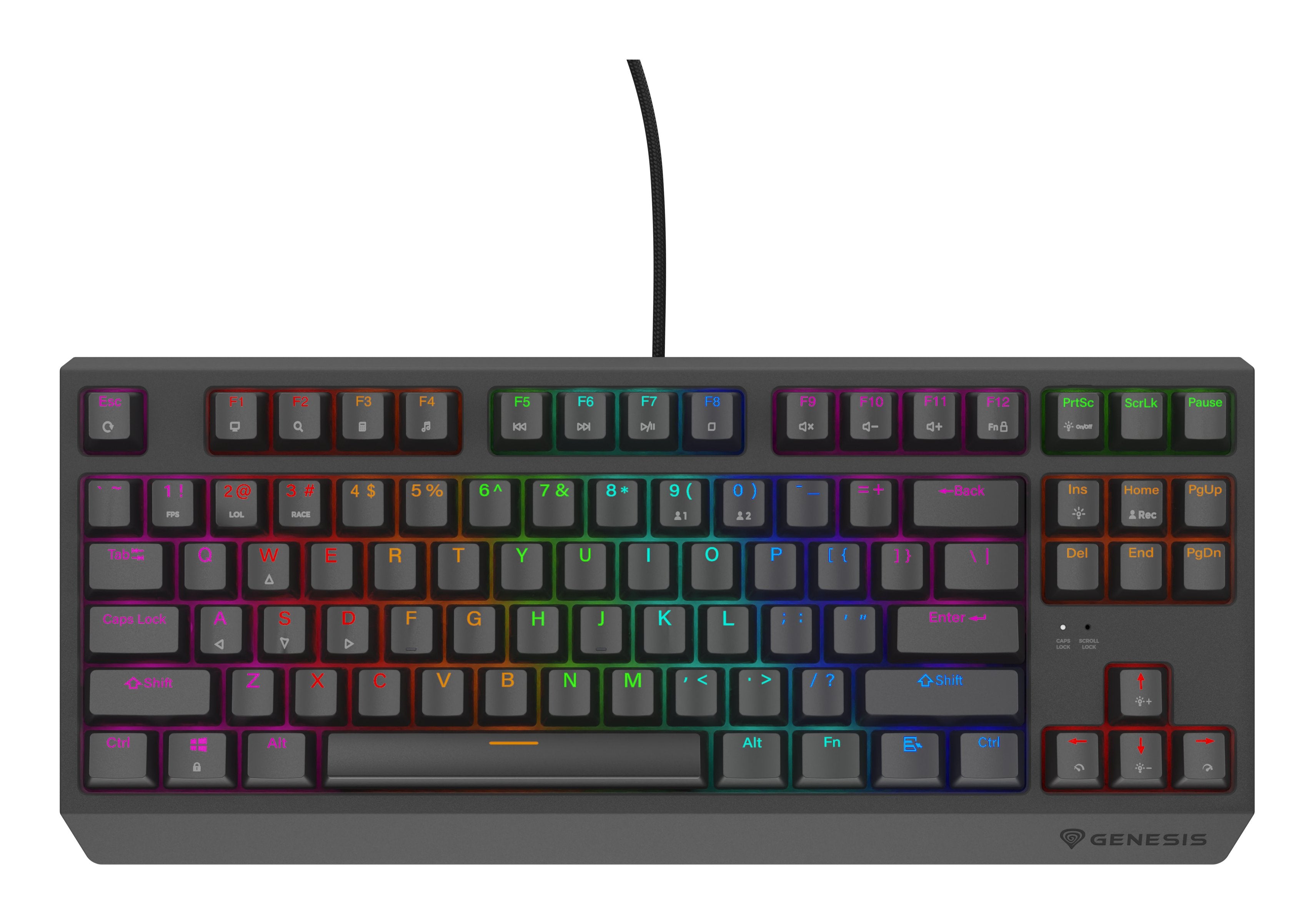 EAN 5901969443264 - GENESIS Thor 230 TKL Lite Outemu Red teclado Juego USB QWERTY Inglés Negro imagen 4