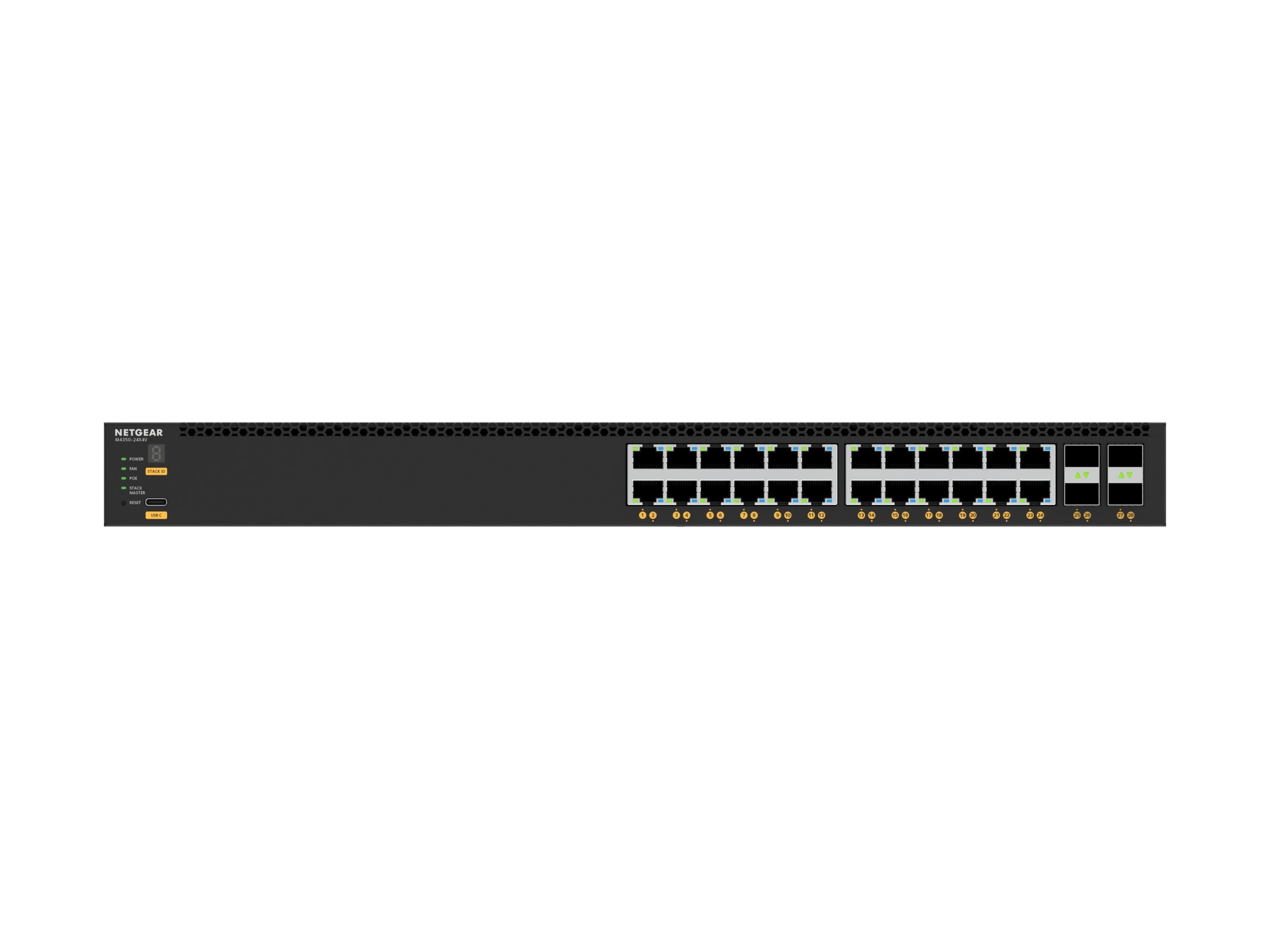 EAN 0606449161427 - NETGEAR M4350-24X4V Gestionado L3 10G Ethernet (100/1000/10000) Energía sobre Ethernet (PoE) 1U Negro imagen 4