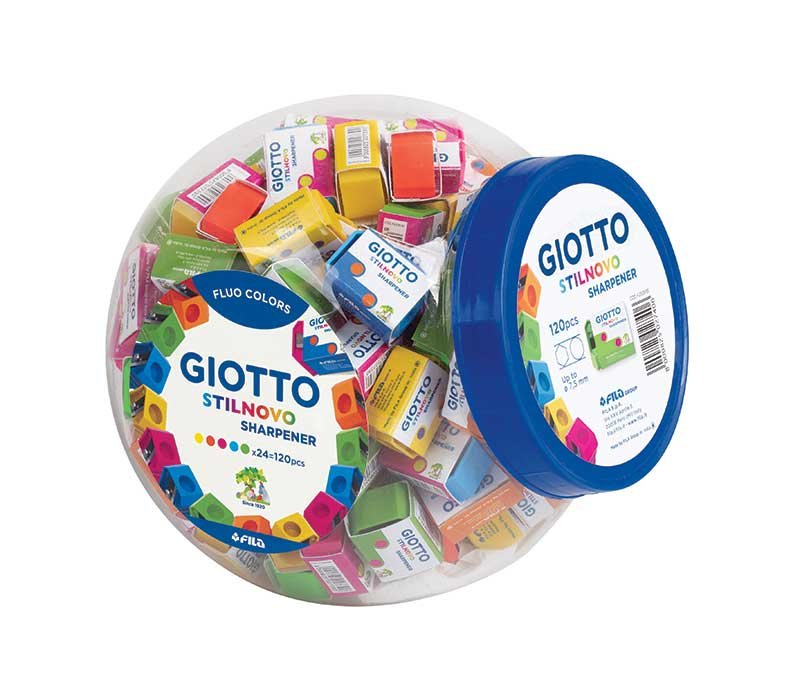 EAN 8000825027406 - Giotto Fluo Sacapuntas manual Azul, Fucsia, Verde, Naranja, Amarillo imagen 1
