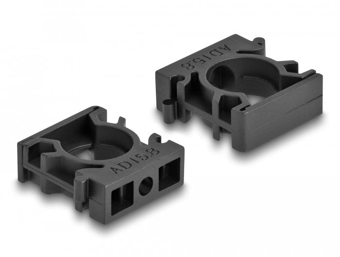 Delock Cableschlauchhalter Mit Verschlussclip 15,8 Mm 8 Stück Schwarz