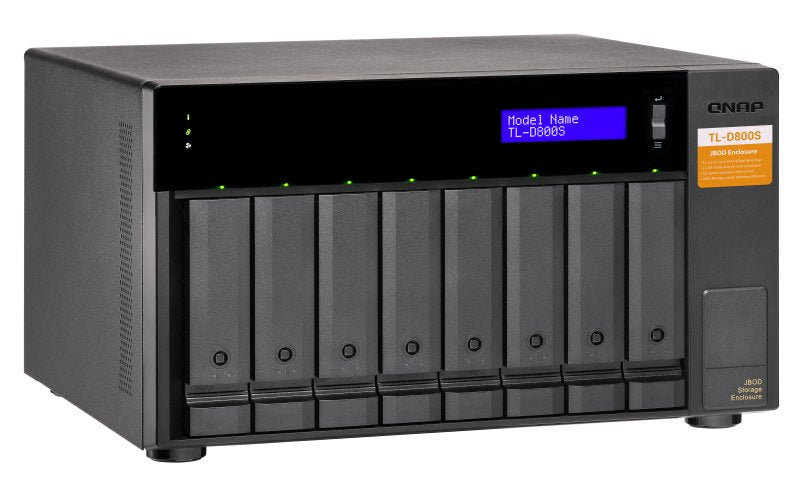Qnap Unidad De Expansion Nas Tl-D800s 8x 2.5/3.5" Sata, 2x Sff-8088, 188.2x329.3x279.6 Mm