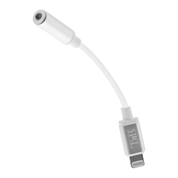 Cable Lightning T Nb Vers Jack Audio 3,5mm M/F 15cm (Plateado)