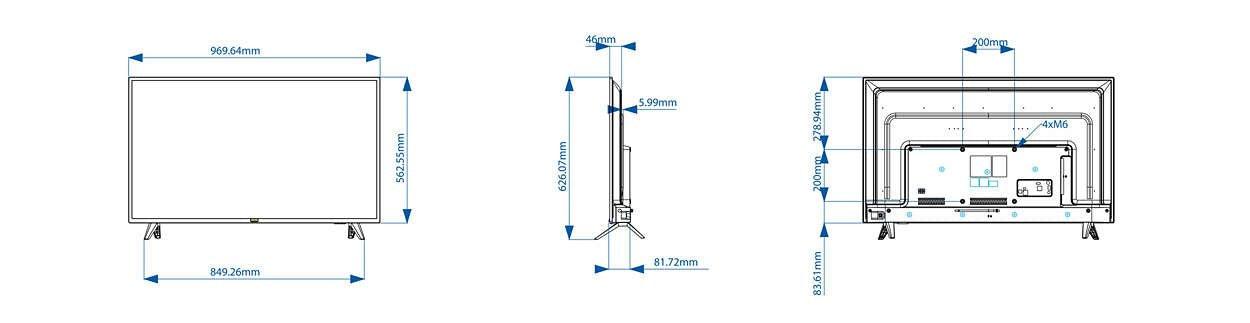 EAN 8718863020715 - Philips 43HFL4014/12 televisión para el sector hotelero 109,2 cm (43") Full HD 250 cd / m² Negro 16 W imagen 3