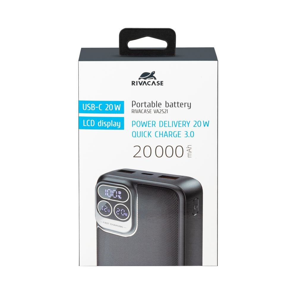 Rivacase Powerbank Va2521 20000mah Qc/Pd/Lcd 20w